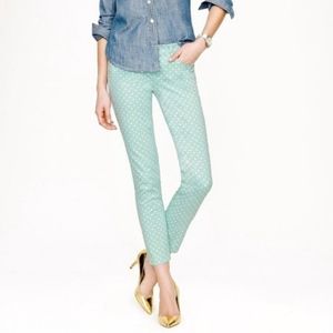 J. Crew Spring Fresh Polka Dot Cropped Matchstick Sz 26
